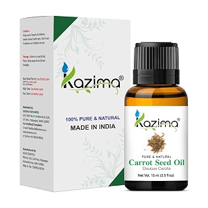 kazima carrot seed essential oil 15 ml  pure amp natural undiluted oil for skin care hair care aromatherapy massage amp diy blends  essential oil for personal care