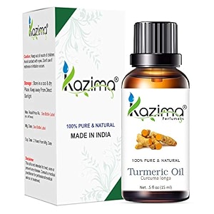kazima turmeric essential oil - 100 pure natural amp undiluted for skin care amp hair 15 ml