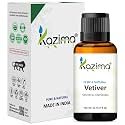 KAZIMA Vetiver Essential Oil | Pure &amp; Natural Vetiver Oil for Skin, Hair &amp; Face | Aromatherapy Essential Oil for Diffuser, Humidifier, Massage, Spa, Yoga &amp; DIY Skincare | 30 ml