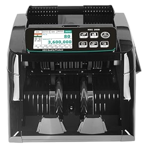 kbc 2000 currency counting machine with lcd display uvmgir detection auto batch mode black