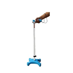 kbg 4 leg quadripod croome height adjustable walking stick foldable walking cane with t handle stick for elderly amp those physically challenged firozi