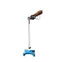 KBG 4 Leg Quadripod Croome Height Adjustable Walking Stick Foldable Walking Cane with T Handle Stick for Elderly & Those Physically Challenged (Firozi)