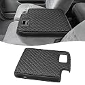 KBH Center Console Armrest Cover for Ford F250 F350 F450 Super Duty 1999-2001 Jump Seat, Arm Rest Cushion Pad Protector, Anti-Scratch, Black