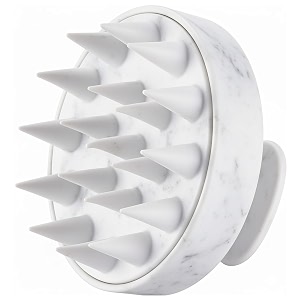 kbs hair scalp massager shampoo brush with soft silicone bristles for anti dandruff removal head massager prevents hair loss for men women white