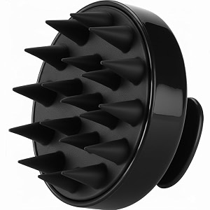 kbs hair scalp massager shampoo brush with soft silicone bristles for anti dandruff removal head massager prevents hair loss for men women black