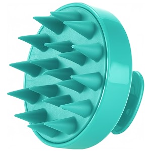 kbs hair scalp massager shampoo brush with soft silicone bristles for anti dandruff removal head massager prevents hair loss for men women green