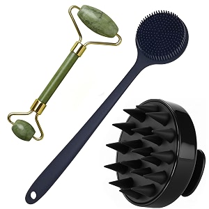 kbs hair scalp massager shampoo brush with soft silicone bristles for anti dandruff removal head massager prevents hair loss for men women jaderoller-bodyscrubber-scalp