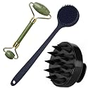 KBS Hair Scalp Massager Shampoo Brush with Soft Silicone Bristles for Anti Dandruff Removal Head Massager Prevents Hair loss for Men, Women (JADEROLLER-BODYSCRUBBER-SCALP)
