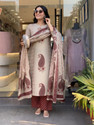 KBZ Kurta Printed Kurta TrouserPant Dupatta