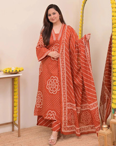 KBZ Printed Kurta Palazzo Dupatta Set