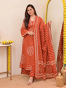 KBZ Printed Kurta Palazzo Dupatta Set