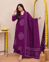 KBZ Printed Kurta Palazzo Dupatta Set