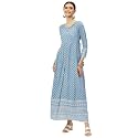 KBZ Womens Rayon Printed Anarkali Kurta