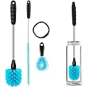 KBZONE 3Pcs Bottle Cleaner Brush Set, 15 inch Long Handle Washing Baby Bottle Cleaning Brushes for Narrow Neck Water Bottles Tumblers Straws Coffee Mugs Sport Bottles Flasks and Thermos Lid Cup Brush