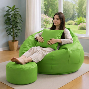 KC FURNISH 4XL Chair Bean Bag Cover