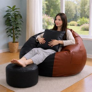 KC FURNISH 4XL Chair Bean Bag Cover