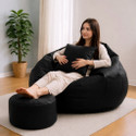 KC FURNISH 4XL Chair Bean Bag Cover
