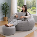 KC FURNISH 4XL Chair Bean Bag Cover