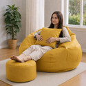KC FURNISH 4XL Chair Bean Bag Cover