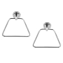 KC Stainless Steel Towel Ring for Bathroom/Wash Basin/Napkin-Towel Hanger/Bathroom Accessories Set of 2 (Triangle)