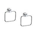 KC Stainless Steel Towel Ring for Bathroom/Wash Basin/Napkin-Towel Hanger/Bathroom Accessories Set of 2 (Triangle)
