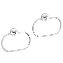 KC Stainless Steel Towel Ring for Bathroom/Wash Basin/Napkin-Towel Hanger/Bathroom Accessories Set of 2 (Triangle)
