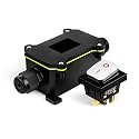 KCD4 Toggle Switch on Off 30A Marine Waterproof Rocker Switch 110v Red LED with Junction Box 30x22mm for Cars,Boat, and DIY Enthusiasts(110-220V Stainless Steel with Box)