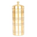 KCL Brass Traditional South Indian Filter Coffee Maker for Home & Office, Drip Coffee Brewer with Antique Golden Finish, Kaapi Drip Decoction Maker - 100ml