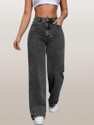 KCM FASHION Straight Fit Women Black Jeans