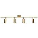 KCO Lighting 4-Light Flush Mount Track Lighting Fixtures Modern Kitchen Track Lights Brass Gold Ceiling Light Spotlight Mid Century Bar Spot Lights Indoor