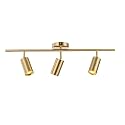 KCO Lighting Modern Brass Gold Track Lighting 3-Lights Modern Kitchen Fixtures Indoor Flush Mount Ceiling Spotlights Dimmable LED Ceiling Spot Light (3-Light)