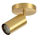 KCO Lighting Modern LED Tacking Lighting Brushed Gold Flush Mount Ceiling Spotlight Fixtures Single Brass Kitchen Track Lighting Indoor Ceiling Spot Light Fixture