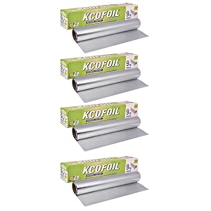 9m aluminium silver kitchen foil roll paper 10 micron thick aluminium foil pack of 4