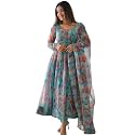 KD Georgette Women39s Anarkali Floral Printed Kurta
