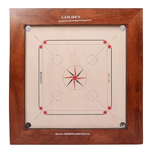 kd willmax golden carrom board antique indoor board game approved by carrom federation of india amp maharashtra carrom association champion 20mm