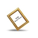 10x10 Inch Golden Color Bingold pattern flexiable Glass (acrylic) &amp; synthetic wood customized Wall Hanging Modern Photo Frame for Wall Decoration