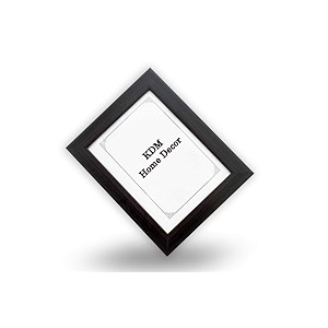 10x10 inches flexible glass amp synthetic wood wall hanging modern photo frame for wall decoration plain brown color