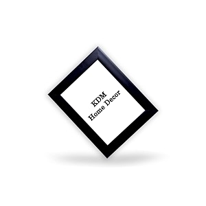 10x10 inches flexible glass amp synthetic wood wall hanging modern photo frame for wall decoration plain black color