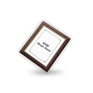 8x8 inches flexible glass amp synthetic wood hangingtable top high density photo frame for wall decoration chatai dark brown color