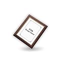 8x8 Inches Flexible Glass &amp; Synthetic Wood Hanging/Table Top High Density Photo Frame for Wall Decoration Chatai Dark Brown Color