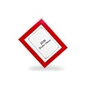 8x8 Inches Flexible Glass &amp; Synthetic Wood Hanging/Table Top High Density Photo Frame for Wall Decoration Plain Red Color