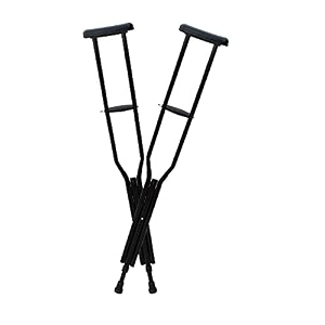 metal under arm auxillary crutch pair height adjustable menwomenold people walking stick 2 pcs black