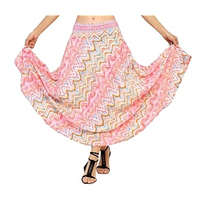 ke kanha exports skirt for womanlong maxi skirt for womanboho beach border printlightweight flowy travel outfitmulticoloreasily fits s to lwaist 28-44 incheslength 38 inches