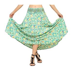 ke kanha exports skirt for womanlong maxi skirt for womanboho beach border printlightweight flowy travel outfitmulticoloreasily fits s to lwaist 28-44 incheslength 38 inches