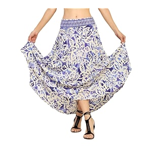 ke kanha exports skirt for womanlong maxi skirt for womanboho beach border printlightweight flowy travel outfitmulticoloreasily fits s to lwaist 28-44 incheslength 38 inches