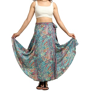 ke kanha exports skirt for woman amp women dresses 3 in 1 convertible dress for woman wrap around long skirt halter maxi dress for women stylish western boho printed