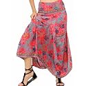KE KANHA EXPORTS Skirts for Woman|Long Skirt for Woman|Maxi Skirt|Soft Silky Premium Feel|2 Pockets|Boho Beach Border Print|Multicolor|Easily fits S to L|Waist 28-46 inches|Length 38 inches|Pack of 1