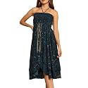 KE KANHA EXPORTS Convertible Dress|Boho Dress for Women|Beach Wear |Border Print 3 Way Tube Halter Skirt Style|Multicolor|Easily fits S-M-L|Bust 28-46 Inches Length 18 Inches