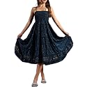 KE KANHA EXPORTs Convertible Skirt Dress for Women|Summer Skirt Dress Beach Wear|Boho Border Print Flared Design|Multicolor|Easily fits S-M-L|Bust 24-48 Inches Length 38 Inches|Boho Beach