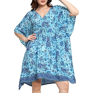 ke kanha exports kaftan dresskafthan dress for womenkaftan kurti for womenbeach wear dress for womenboho beachborder print drawstring tasselprintedeasily fits m to xxlbust32-42in length36in